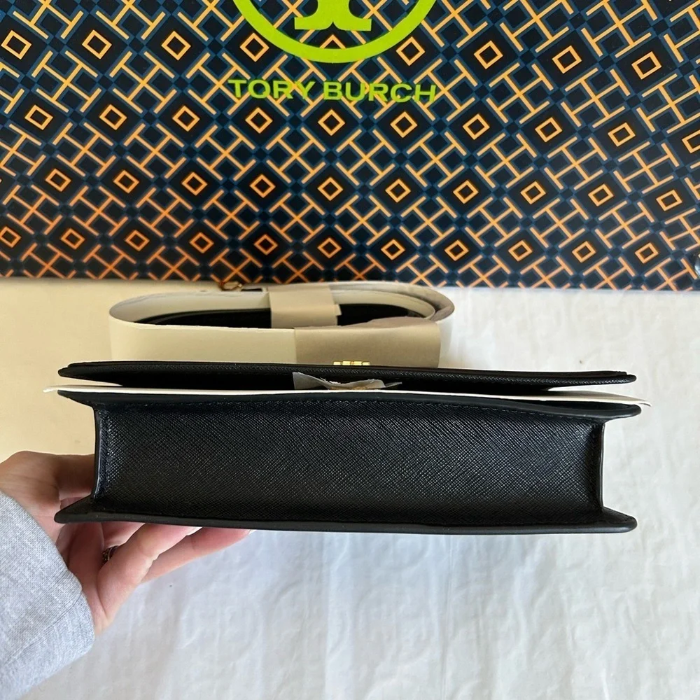 Tory Burch Emerson Mini Crossbody Bag Black Gold